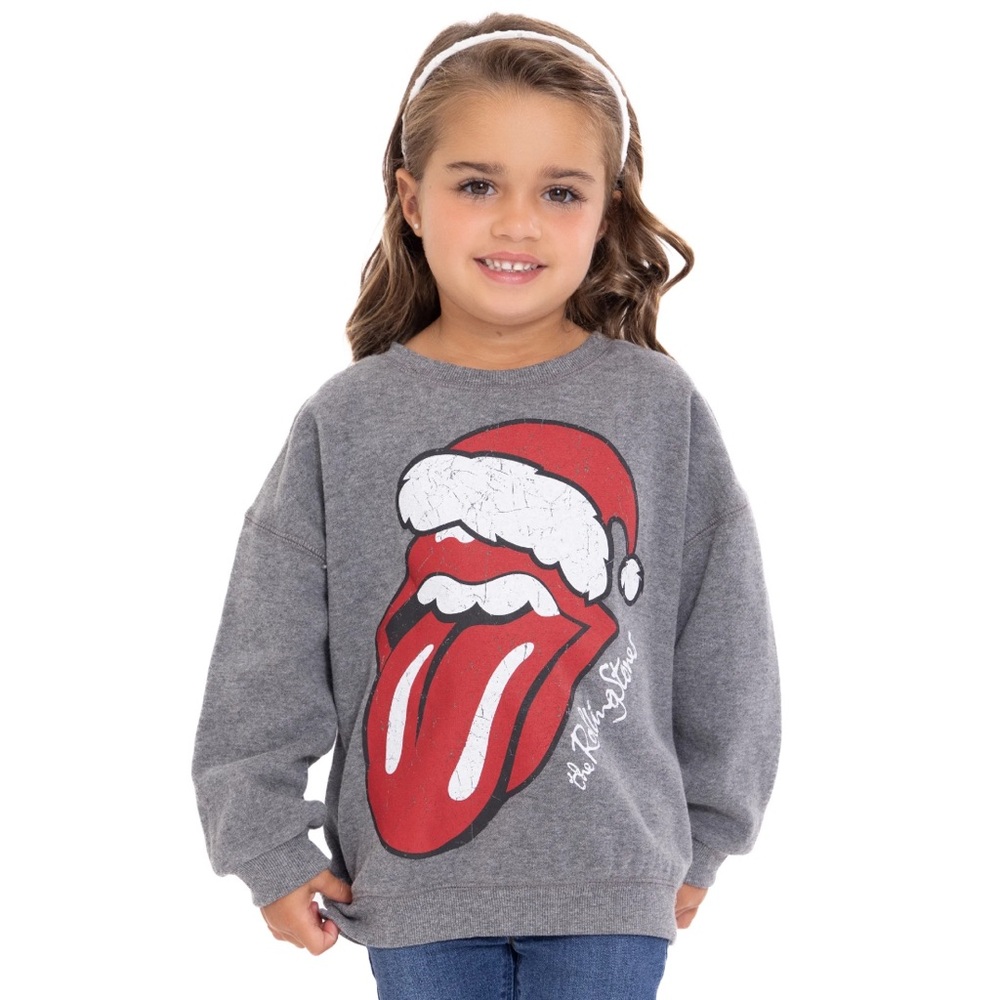 Rolling Stones Toddler Girls Holiday Crewneck Sweatshirt